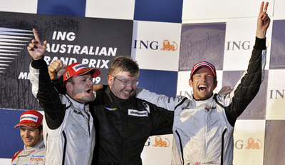 ブラウンGP シーズン開幕戦を1・2フィニッシュで飾る、オーストラリアGP