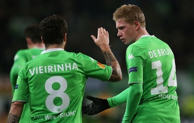 デ・ブルイネの2発でボルフスブルク先勝、インテルは窮地に ヨーロッパリーグ