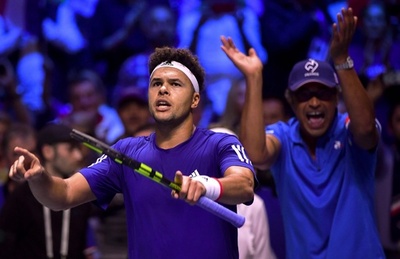 デ杯決勝開幕、初日終えフランスとベルギーはともに1勝ずつ