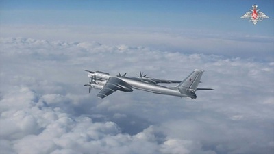 動画:中ロ空軍、アジア太平洋で合同軍事演習