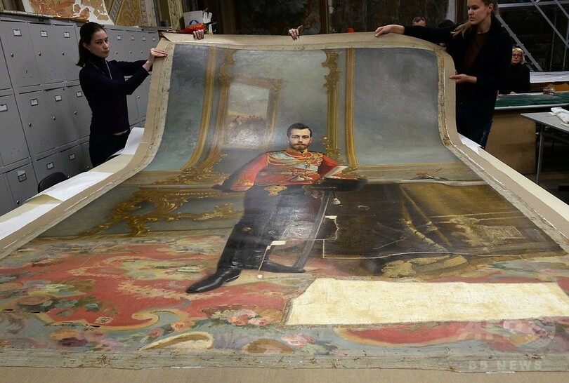 レーニン肖像画の裏にロシア最後の皇帝 約1世紀ぶりに公開 写真2枚 国際ニュース Afpbb News