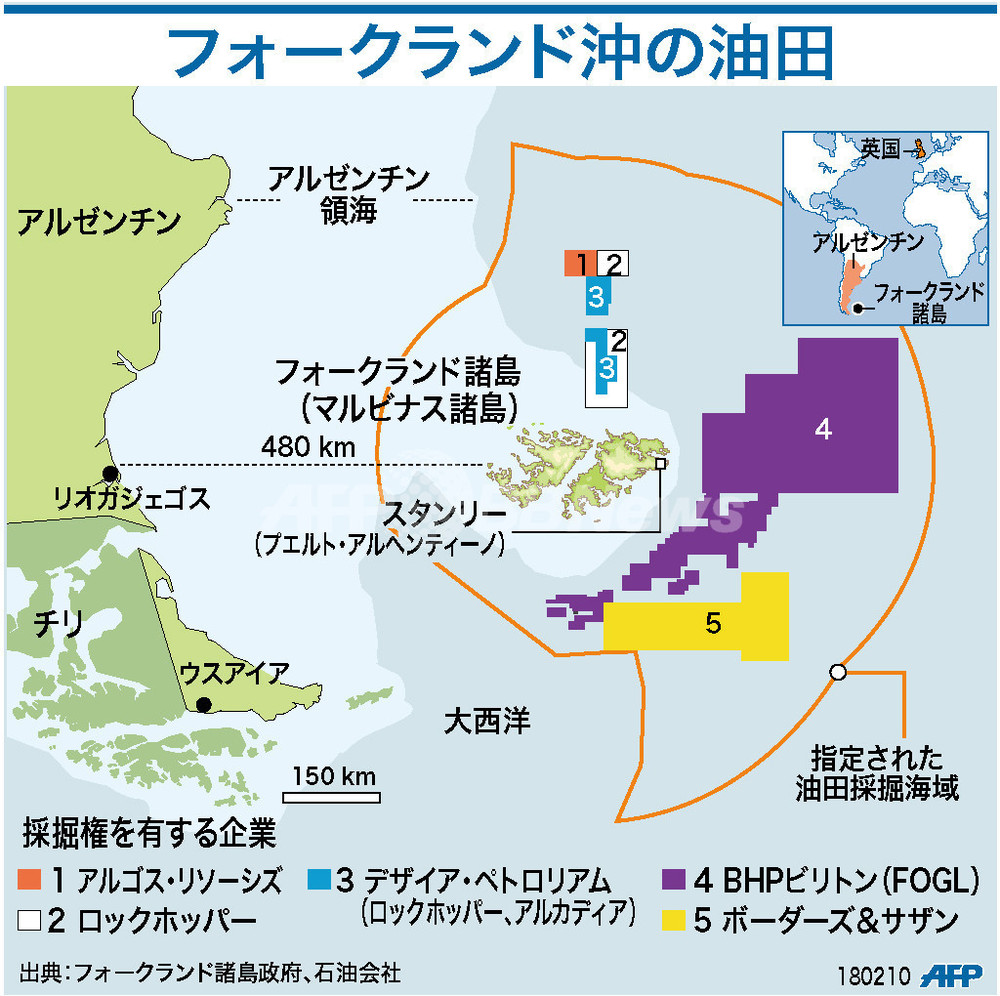 【図解】フォークランド沖の油田開発 写真1枚 国際ニュース：AFPBB News