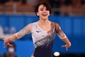 東京五輪、体操女子種目別ゆか決勝の演技に臨む村上茉愛（2021年8月2日撮影）。(c)Loic VENANCE/ AFP