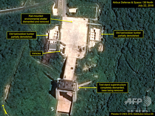 北朝鮮でミサイル実験場復旧の動き、「決意表明」の可能性も 北朝鮮でミサイル実験場復旧の動き、「決意表明」の可能性も