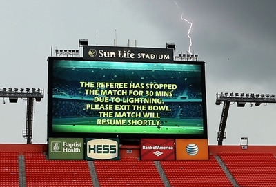 イングランド、雷で中断の試合でホンジュラスとドロー