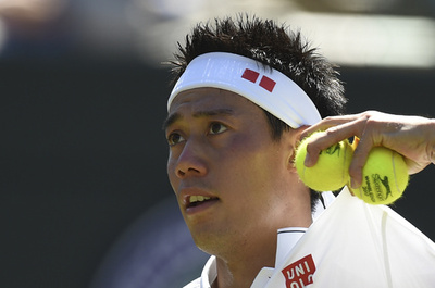 錦織「親友との試合は複雑」、ウィンブルドン初戦で練習パートナーと対戦