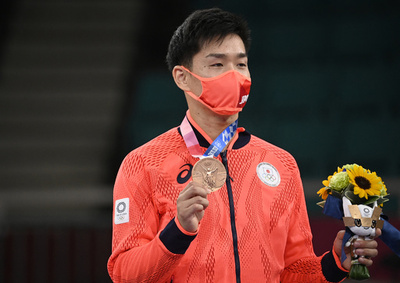 荒賀龍太郎が銅メダル獲得、空手男子組手75キロ超級