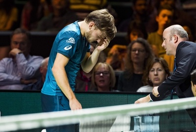 ゴフィンが目負傷でABNアムロ準決勝棄権、自らの打球が当たる