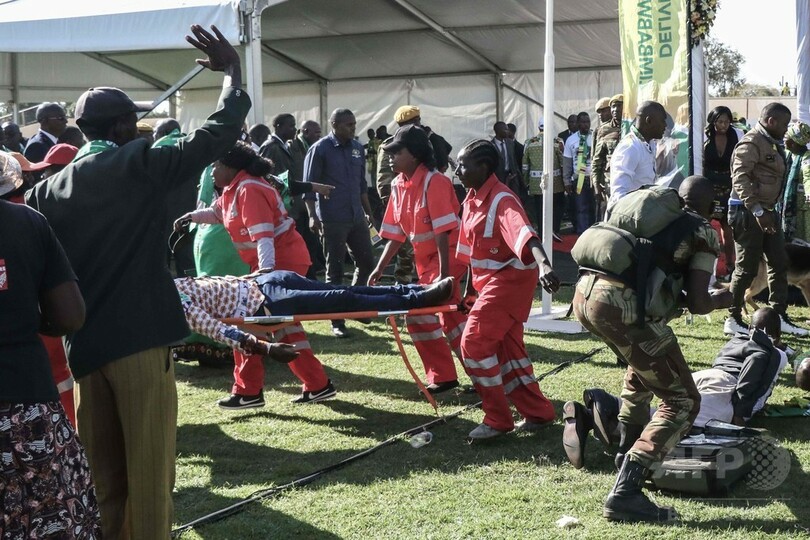 ジンバブエの与党集会で爆発 15人負傷 大統領暗殺未遂か