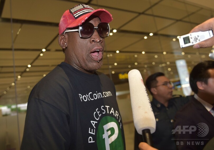 ロッドマン氏、シンガポール到着 米朝会談「期待し過ぎは禁物」