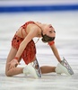 フィギュアスケート欧州選手権、女子シングル・ショートプログラム（SP）。演技に臨むベルギーのルナ・ヘンドリックス（2024年1月11日撮影）。(c)Daniel MIHAILESCU / AFP