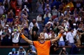 テニス、BNPパリバ・オープン、男子シングルス準決勝。勝利を喜ぶラファエル・ナダル（2022年3月19日撮影）。(c)Clive Brunskill/Getty Images/ AFP