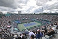 女子テニス、韓国オープン、シングルス決勝。会場の様子（2024年9月22日撮影）。(c)Jung Yeon-je / AFP
