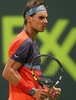 男子テニス、カタール・エクソンモービル・オープン（Qatar ExxonMobil Open 2014）シングルス2回戦。ガッツポーズを見せるラファエル・ナダル（Rafael Nadal、2014年1月1日撮影）。(c)AFP/MARWAN NAAMANI