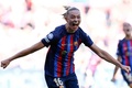 女子サッカー欧州チャンピオンズリーグ決勝、FCバルセロナ対VfLボルフスブルク。チーム3点目を決めて喜ぶFCバルセロナのフリドリーナ・ロルフォ（2023年6月3日撮影）。(c)Kenzo TRIBOUILLARD / AFP