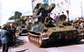 ギニアの首都コナクリ（Conakry）で、独立50周年のパレードを行うギニア軍部隊（2008年10月2日撮影）。(c)AFP