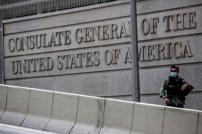 在香港の米総領事館職員、襲撃受け頭部を負傷