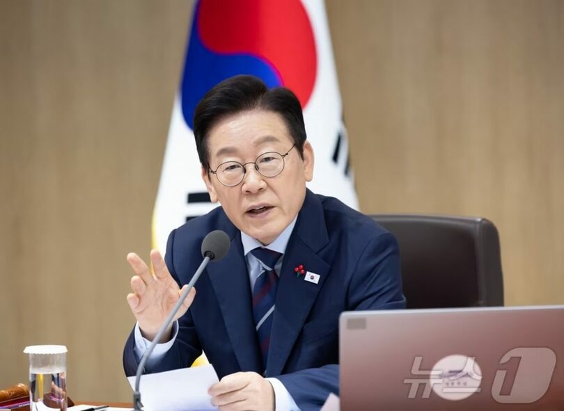韓国のイ・ジェミョン（李在明）大統領＝大統領室提供(c)news1
