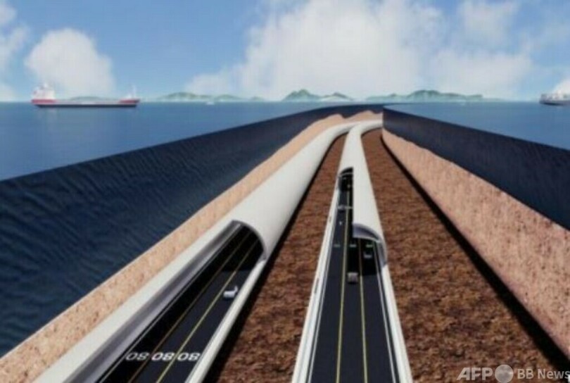 世界最長の片道3車線の海底トンネルが着工=中国