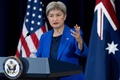 米首都ワシントンで記者会見するペニー・ウォン豪外相（2022年12月6日撮影）。(c)SAUL LOEB / AFP