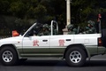 中国・北京（Beijing）で、天安門（Tiananmen）事件から25年となる4日、厳戒態勢が敷かれている天安門広場（Tiananmen Square）周辺に出動した武装警察の車両（2014年6月4日撮影）。(c)AFP/GOH CHAI HIN