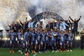 サッカーCONCACAFチャンピオンズカップ決勝、CFパチューカ対コロンバス・クルー。優勝を喜ぶCFパチューカの選手ら（2024年6月1日撮影）。(c)Victor Cruz/ AFP