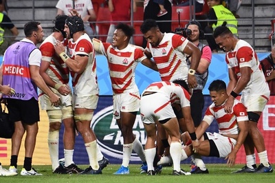 【写真特集】歴史的8強へ大きな一勝、日本がサモア破る ラグビーW杯