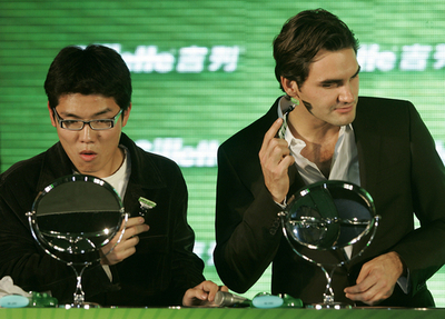 フェデラー かみそりメーカーのプロモーションイベントに出席