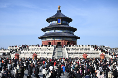 春節連休9日間 北京の公園は来園者延べ1200万人超