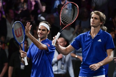 フェデラー/ズベレフ組が複勝利、欧州チームがレーバー杯初日終えリード