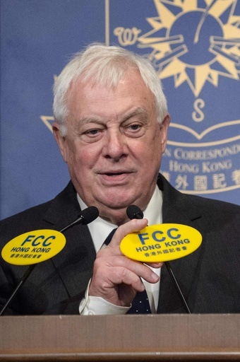 最後の香港総督パッテン氏、独立派の動きを非難