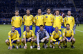 試合開始前の記念撮影に臨むスウェーデン代表。(c)AFP/SCANPIX/JANERIK HENRIKSSON