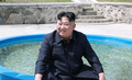 養魚場を視察する金正恩朝鮮労働党委員長。朝鮮中央通信配信（2019年4月16日配信、撮影日不明）。(c)AFP PHOTO/KCNA VIA KNS