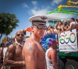スペイン領カナリア（Canary）諸島、グランカナリア（Gran Canaria）島のマスパロマス（Maspalomas）で開催された同性愛者の祭典「ゲイ・プライド・マスパロマス（Gay Pride Maspalomas）2014」のパレードに参加する人々（2014年5月24日撮影）。(c)AFP/DESIREE MARTIN
