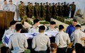 エルサレムの軍人墓地で行われたザハリヤ・バウメル一等軍曹の葬儀（2019年4月4日撮影）。(c)MENAHEM KAHANA / AFP