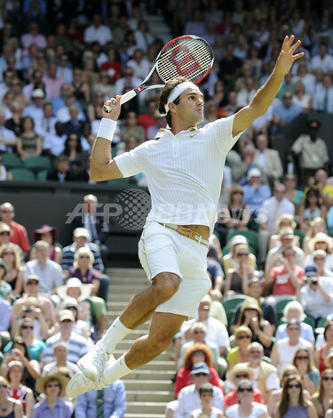 フェデラーが7年連続決勝進出、ウィンブルドン選手権 写真30枚 国際