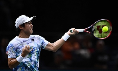 西岡良仁、パリ・マスターズ2回戦敗退 ルブレフに完敗