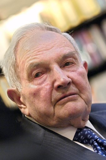 D・ロックフェラー氏死去、101歳 米石油王最後の孫