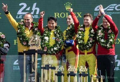 フェラーリが3連覇 元F1のクビサらV ルマン24時間