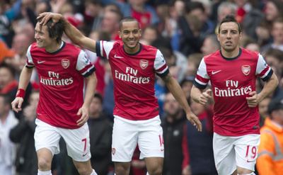 アーセナル、ウォルコットとカソルラの契約延長を発表