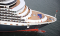 2008年2月21日、オーストラリアのメルボルン（Melbourne）に到着したクイーン・ビクトリア号（The Queen Victoria）。(c)AFP/James MORGAN