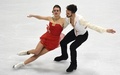 フィギュアスケート欧州選手権、アイスダンス・ショートダンス（SD）。演技に臨むガブリエラ・パパダキス/ギヨーム・シゼロン組（2016年1月28日撮影）。(c)AFP/JOE KLAMAR