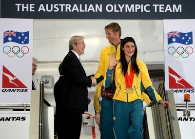 オーストラリア選手団が帰国