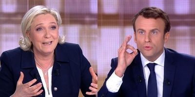仏大統領選 マクロン、ルペン両候補、最後のTV討論で激しい舌戦