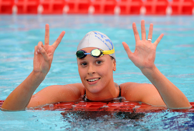 ペレグリニ 世界新で女子400メートル自由形を制す、第16回地中海競技大会