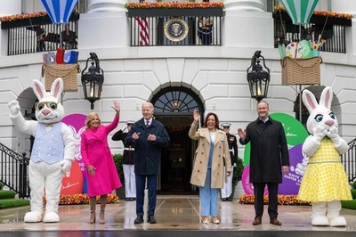 イースター恒例のエッグロールイベント開催 米ホワイトハウス