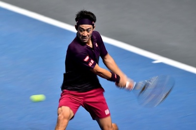 錦織が圧勝で初戦突破、杉田との日本人対決制す 楽天ジャパンOP