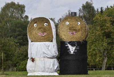 【今日の1枚】牧草地で結婚披露宴