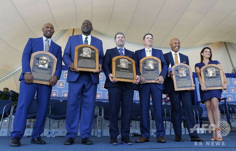 2019年の米野球殿堂入り式典 史上初満票選出のリベラ氏ら表彰 写真4枚 国際ニュース Afpbb News