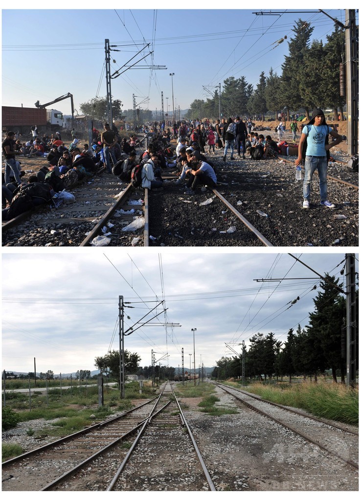 ギリシャ国境沿いの難民キャンプ、撤去から3か月